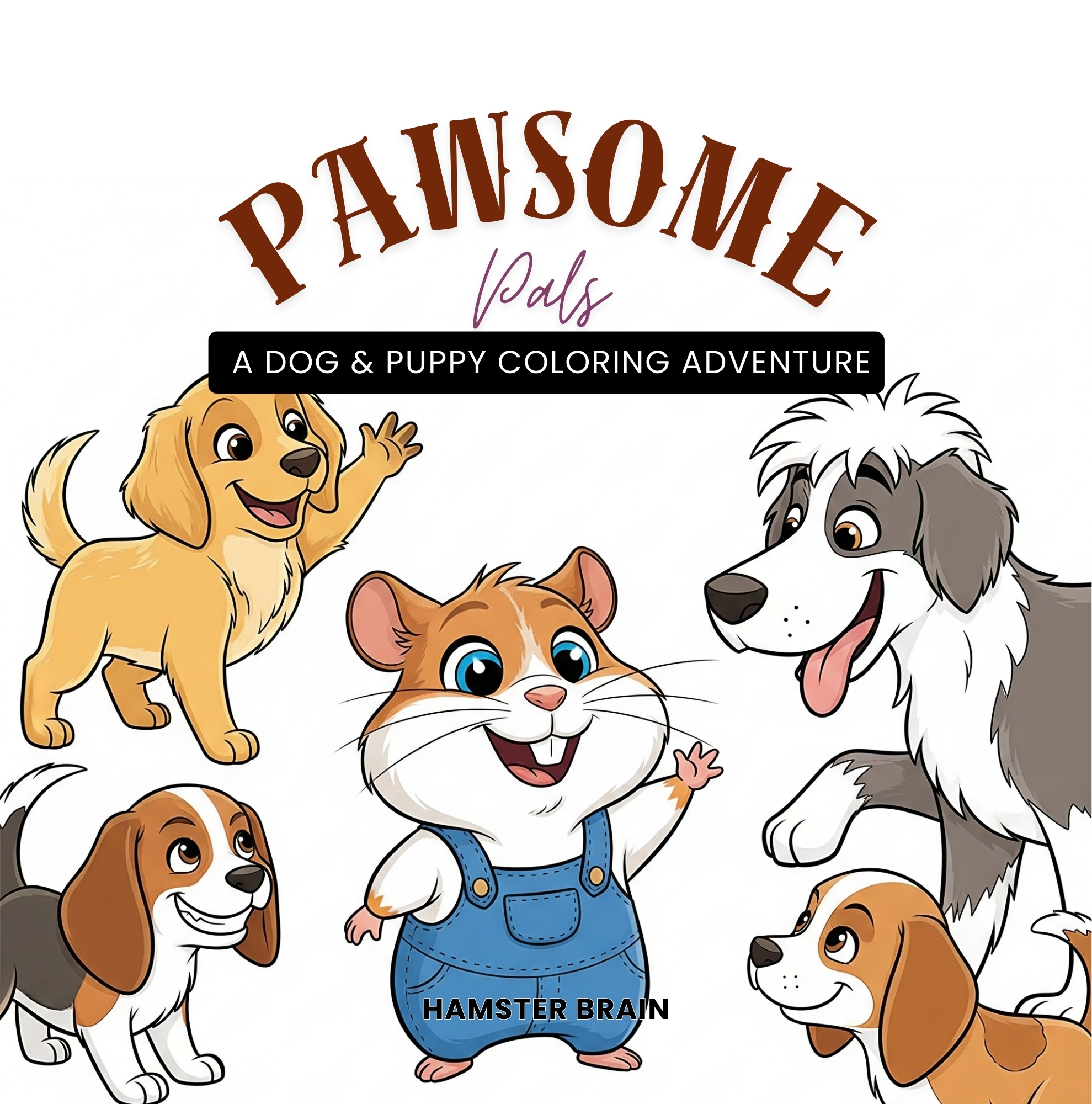 Pawsome Pals: A Dog & Puppy Coloring Adventure